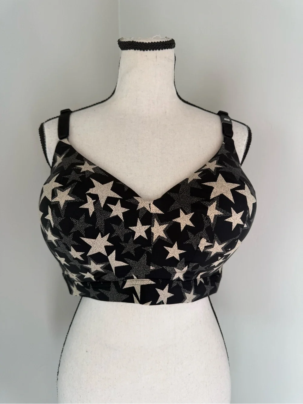 Torrid Curve 360 Back Smoothing Wire-Free Star Bra 40D NWT Black